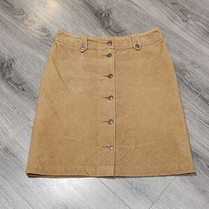 GUC Camel Corduroy Button Down Skirt